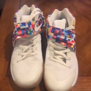 Multicolored Kyrie tennis shoes